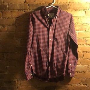 Jack Spade red and blue plaid button down - small